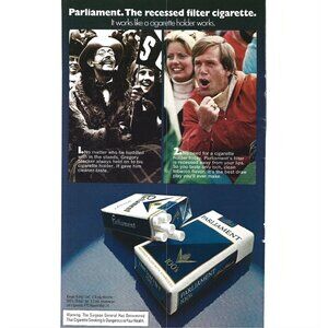 Element Filter Cigarette Ads Football Stadium 1970s Vintage Print Ad 9 inch